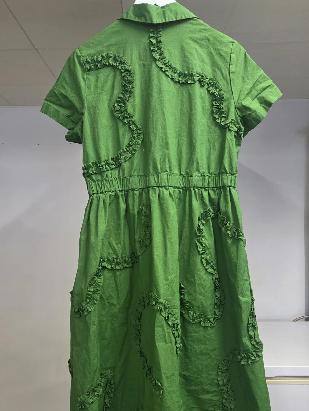 ✨️LN Kate Spade Ribbon Short Sleeve Midi Shirt Dress 🟢